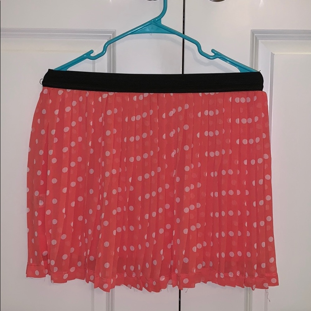 Pink & White Polka dot Skirt